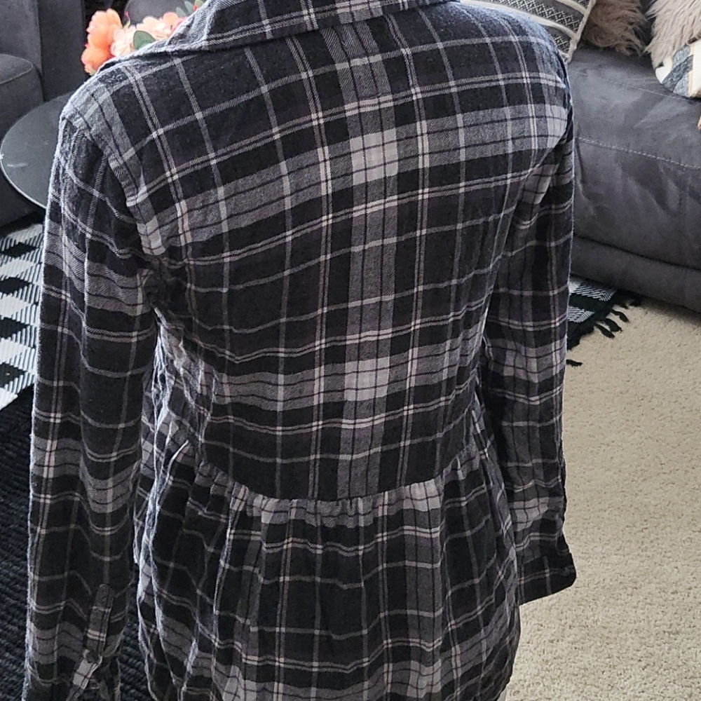 American Eagle Plaid Button Tunic - image 6